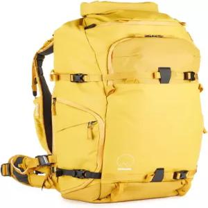 시모다 액션 X50 V2 백팩 50L 야외 어드벤처 카메라 가방 확장 가능한 롤탑 듀얼 노트북 슬리브 측면 접근