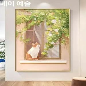 현관 바다 벽걸이 거실 침실 고양이 집들이선물 풍경화