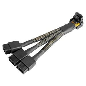 16핀 GPU 케이블에서 3X 8핀 PCIE 확장 - 16AWG 5.0 12VHPWR 600W 90도 직각 4090 4080 3090TI 4070TI 그래픽 카드(타입 A)용 12+4핀 공급 어댑터