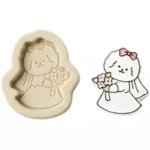 무쿠무쿠 비숑(신부) 실리콘 몰드 양초 제작 왁스 용융 비누(3D DIY 공예 도구)를 위한 귀여운 동물 디자인