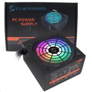 500W 게이밍 파워 서플라이 ARGB 비모듈식 초저소음 PSU 골드 스탠다드 ATX 폼 팩터 풀 전압 110/220V 20+4