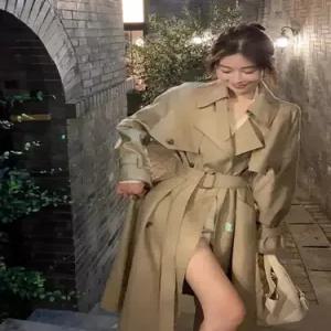 여성용 캐주얼 트렌치 코트 하프기장 빅 admr1