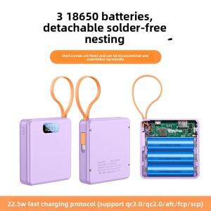 3슬롯 18650 배터리 박스 DIY 보조배터리 충전기 쉘 고속 케이스 케이블 포함 미니 무납땜 전원 공급 장치