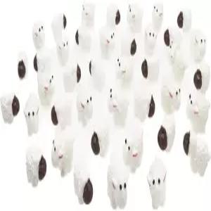 BLAPNK 40pcs 양 피규어 미니 무리 케이크 토퍼 이끼 풍경 장식 DIY 테라리움 공예 장