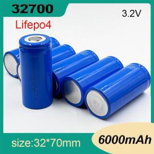 백업 전원 손전등용 3.2V 32700 6000mAh LiFePO4 충전식 배터리 1-8개