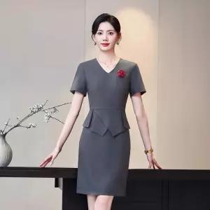 여자 여름 원피스 하객 오피스룩 주얼리 숍 판매부 미용실 리셉션 프런트 근무복 BE2