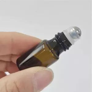 롤온 향수 공병 3ml 아로마 오일 소분 유리 용기 갈색 유리병 블랙캡