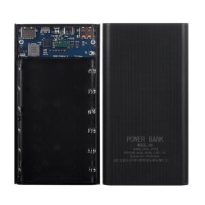 18650 배터리 보조배터리 박스, 22.5W 고속 충전 LCD 디스플레이, 20000MAh 파워 보드, 케이스 (A)