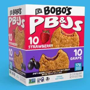 젤리 필링 포도 딸기가 들어간 보 텐 프리 PBJ 소프트 베이킹 버터 귀리 크러스트 42 20팩
