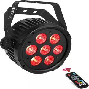OPPSK LED 스테 파 라이트 70W RGBWA 5IN1 캔 사운드 활성화 멀티 모드 유선 전기 리모컨 및 DMX 컨트롤 DJ