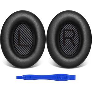 보스 콰이어트 컴포트 35 II (QC35 II) 소프트 프로틴 가죽 교체 이어패드 추가 두꺼운 이어 쿠션 QC 25 15 QC2 AE2 / AE2I AE2W 사운드 링크 트루 블랙