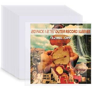 20 투명 비닐 레코드 슬리브 12인치 LP 외부 12 75인치 x 320만 싱글 및 더블 레코드용 보호 앨범 커버