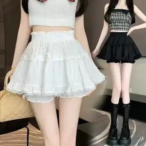 여친 스커트 러블리 플리츠 프렌치 레이스 플레어 레이어드볼륨 다올1