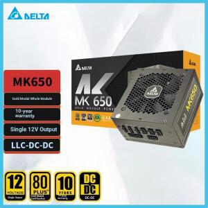 델타 등급 650W 전원 공급 장치 Mk650 금메달 풀 모드 데스크탑 컴퓨터 장치(더블 8핀/풀 전압/금메달 모드