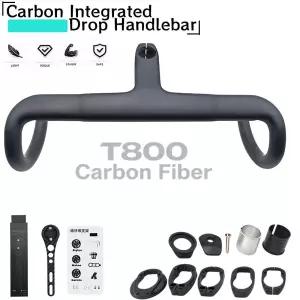 카본 로드 바이크 핸들바 일체형 스템 내부 케이블 관리 380400420440mm 폭 31.8mm 28.6mm 포크 호환 가능