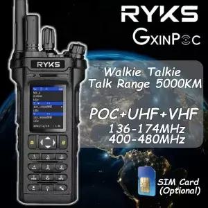 Ry-5288Plus 글로벌 라디오 포크 UHF VHF 10W 워키토키 통신 범위 5000Km