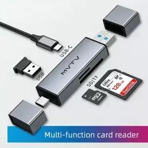 4 in 1 카드 리더 USB C to SD MicroSD TF 썬더볼트 3 PC 노트북 액세서리 스마트 메모리 어댑터