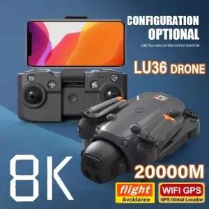 LU36 드론 8K 프로페셔널 HD 듀얼 카메라 5G WIFI GPS 브러시리스 모터 장애물 회피 쿼드콥터 U