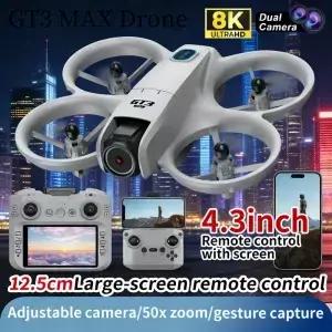 신형 GT3 드론 8K HD 원격 제어 리스 모드 헬리콥터 360 플립 FPV 5G WIFI 쿼드콥터 미니 선물