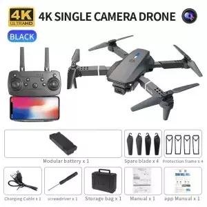E88 프로 접이식 드론 단일/듀얼 카메라 전환 지원 4K 화질+광각 촬영 WiFi 다이렉트 실시간