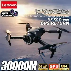 레노버 M7 드론 8K 항공 HD 듀얼 카메라 장애물 회피 브러시리스 모터 5G WIFI GPS 스크린 리모컨