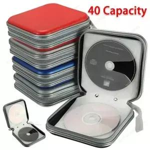 40 용량 압축 CD 패키지 홈 자동차 앨범 상자 팩 주최자에 대 한 지퍼와 휴대용 DVD 케이스 보관 가방