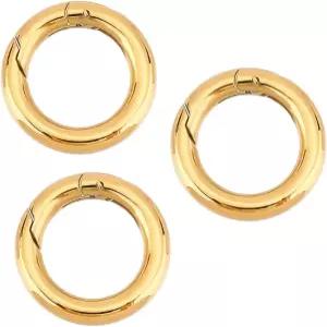 유니크래프탈 3Pcs 20.5mm 7 게이지 스프링 게이트 링 201 스테인리스 스틸 스냅 클립 원형 카라비너 후크