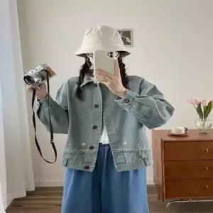 마킷5 데님 여자 빈티지 청자켓 자수 코트 터틀넥 싱글 블레이저 JEN1