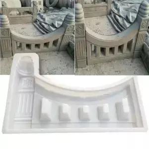 플라스틱 정원 울타리 금형 콘크리트 석고 벽돌 재사용 가능한 공원 쏟아지는 디딤돌 꽃 침대 장식