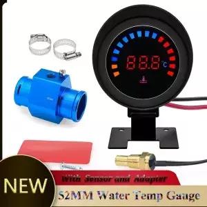 52MM 수온 게 2 24V LCD 디지털 수온계 미터 (센서 + 어댑터 ) 자동차 오토바이 용 파이프 라디에이터