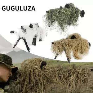 GUGULUZA 3D 라이플 스나이퍼 길리 커버 사냥용 슈트 우드랜드사막 그린 건 랩 페인트볼 에어소프트