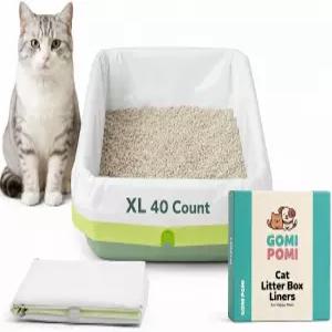 대형 쓰레기통용 40Pc 고양이 라이너 일회용 내구성이 뛰어난 쉬운 청소를 위한 가방