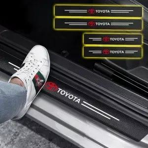 4PCS 자동차 도어 씰 보호 필름 스티커 도요타 코롤라 야리스 캠리 프리우스 R4 CHR Hilux Aygo ensis 키