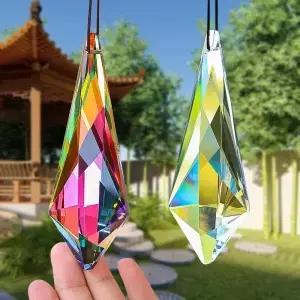 20mm 크리스탈 긴 화살표 펜던트 Suncatcher 조명 축제 액세서리 발코니 빛 그림자 장식 크리스마스 바람