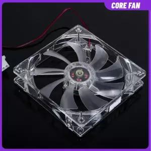 120mm PC 컴퓨터 투명 케이스 쿼드 4 LED 조명 CPU 쿨링 팬 12cm