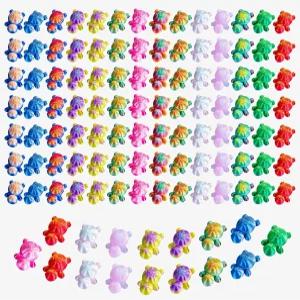 3D 프린팅 미니 동물 거북 피규어 책상 장식용 90PCS 다양한 색상의 작은 조형물 자동차 대시보드 정원