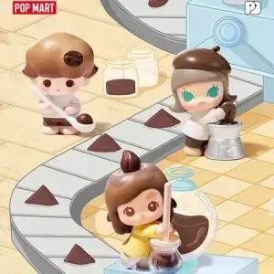 POP MART BEAN 커피 팩토리 시리즈 블라인드 박스 인형 귀여운 액션 피규어 선물 장