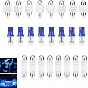 WZP 24PCS 돔 라이트 LED 자동차 전구 키트 세트 T10 31mm 실내 교체 범용 지도 도어 번호판 사이드 마커