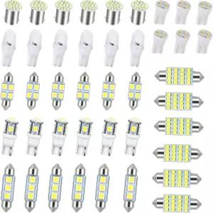 윈터록 42 PCS 자동차 실내 LED 조명 키트 T10 31mm 전구 조합 세트 초광각 돔 지도 번호판 읽기용 범용