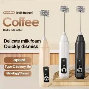 BOX 무선 전기 우유 거품기 핸드 믹서 USB 3단 속도 조절 핸드헬드 커피 카푸치노 미니 블렌더