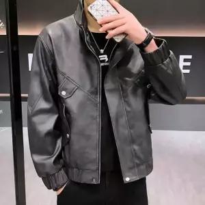 캐주얼 가을 차이나 블루종항공 코트 멋스러운 트렌드 남자점퍼 가죽 재킷 원템3