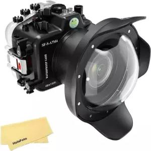 소니 A7M4 A7 Iv Wa005-F 6인치 돔 포트 키트용 Seafrogs 수중 하우징 40M/130F 알파7 Ilce-7M4 16-35mm F4