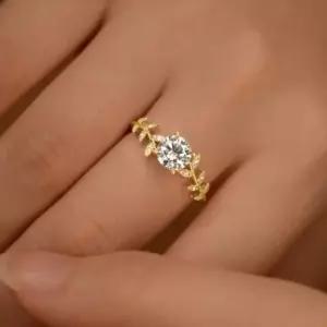 Gixaxak Moissanite 약혼 반지 바인 빈티지 트위그 커브드 웨딩 밴드 여성용 다이아몬드 14K 화이트 옐로우