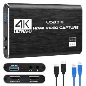캡처 카드 닌텐도 스위치 4K HDMI 비디오 카드 1080P 60FPS 카메라 Xbox PS4 PS5 PC OBS와 함께 스트리밍 작업을 위한 to USB