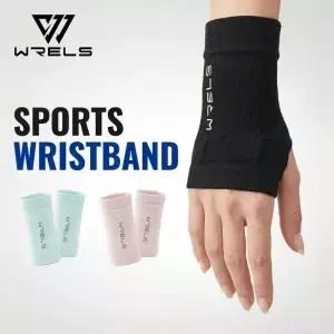 WRELS 쌍 압박 손목 슬리브 반손가락 장갑 구멍 지지대 손바닥 보호대 피트니스 역도용