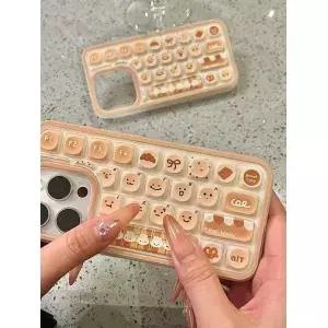 블랙 럭키 캣 릴리스 스트레스 키보드 전화 케이스 6 5 Max 4 3 2 XR 8 7 Plus XS 커버