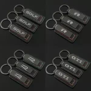 바겐 VW R라인 GTI 파사트 티구안 비틀 MK6 사기타르 투아렉 CC 악세사리용 가죽 자동차 키체인 펜던트