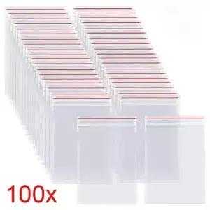 00/200pcs 작은 지퍼 비닐 봉투 재밀폐 가능한 투명 가방 신발 진공 폴리 클리어 두께 005mm