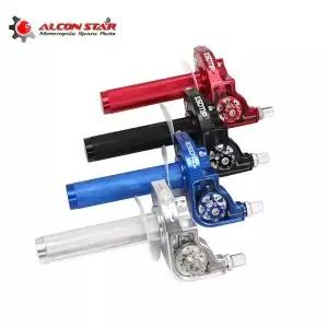 Alconstar Pcs CNC 알루미늄 조정 가능한 오토바이 스로틀 그립 빠른 트위스터 먼지 핏 자전거 ATV UTV
