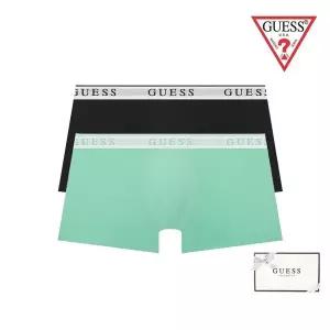 [게스]드로즈 언더웨어 남성팬티 선물포장 화이트밴드 2PACK GDMDR121BKGDMDRGR L
